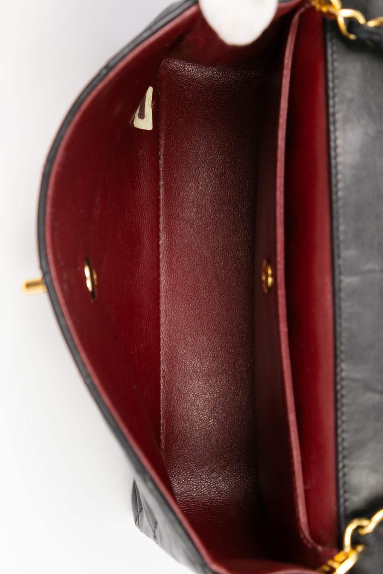 Chanel Single Flap Bag Small GHW inside