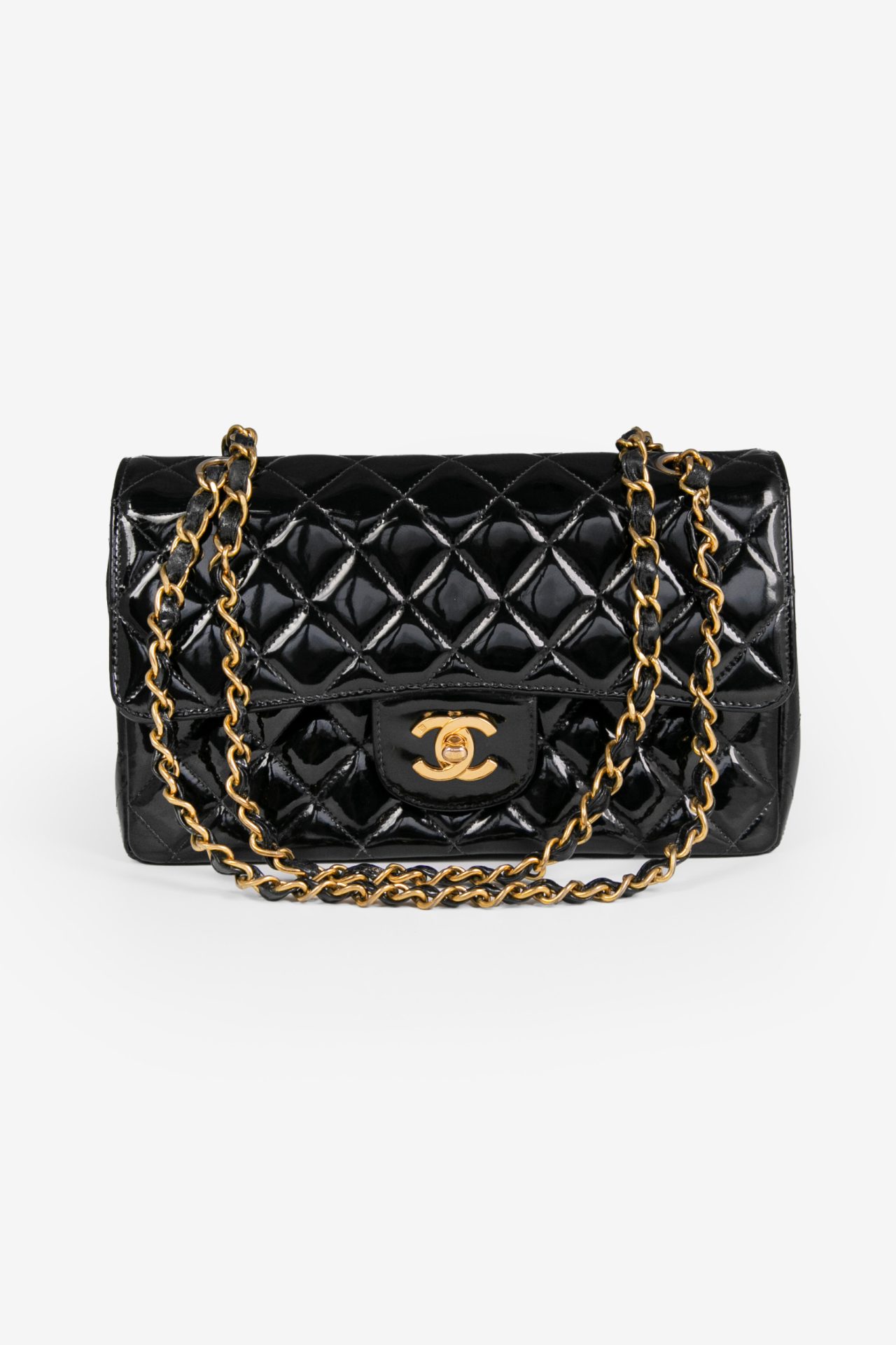chanel classic small double flap black ghw
