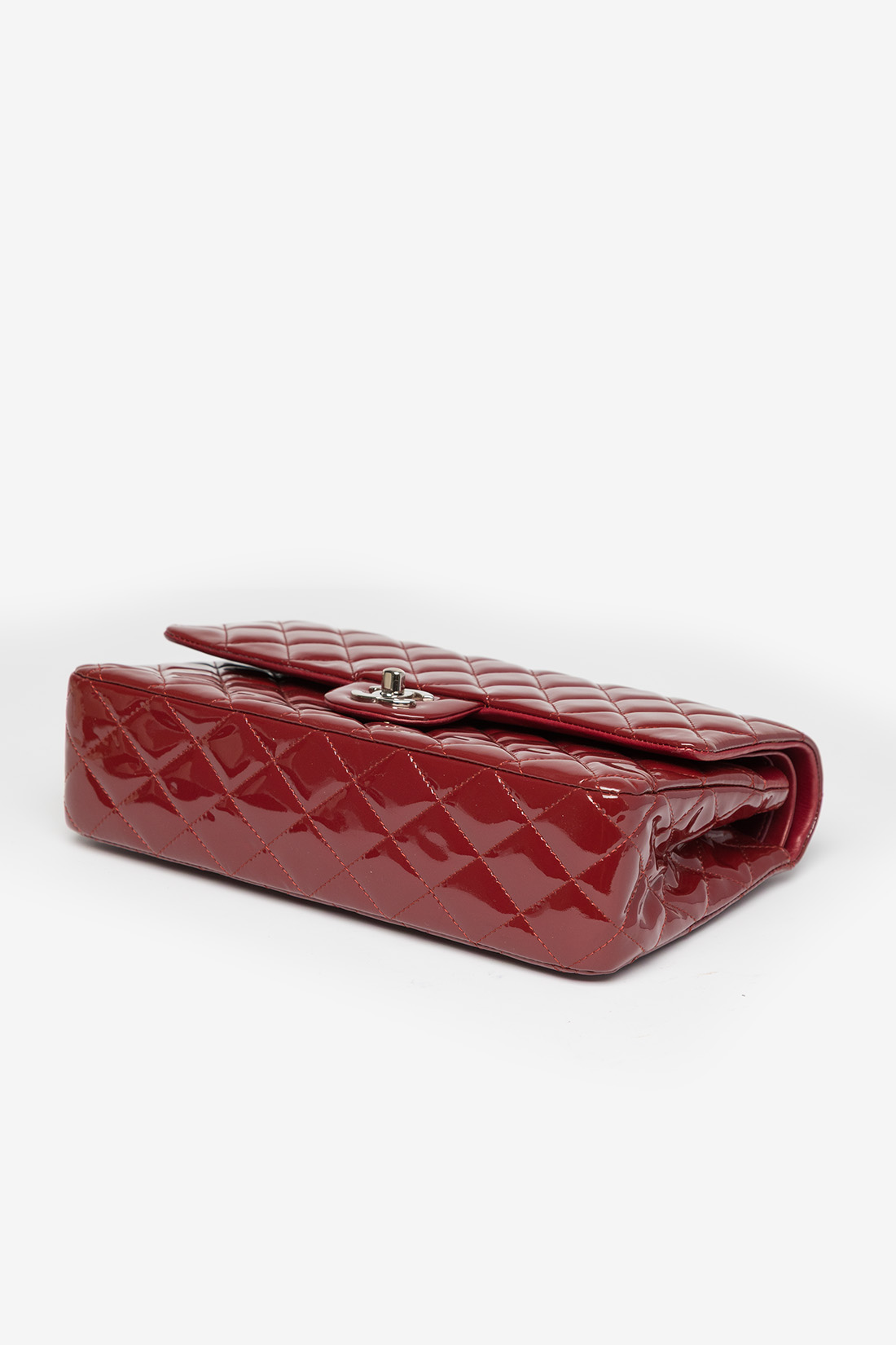 chanel medium patent red