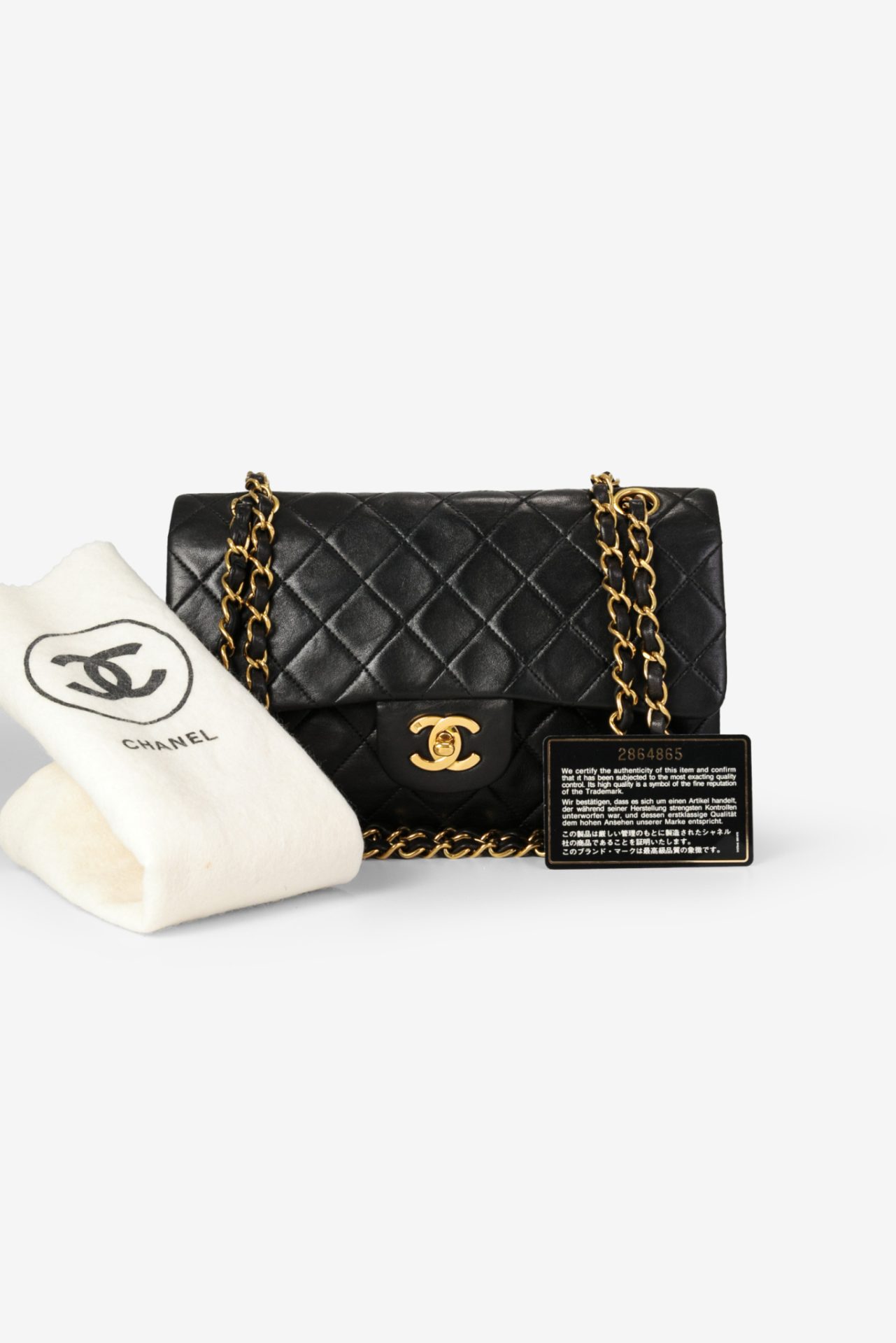 chanel small flap bag dustbag