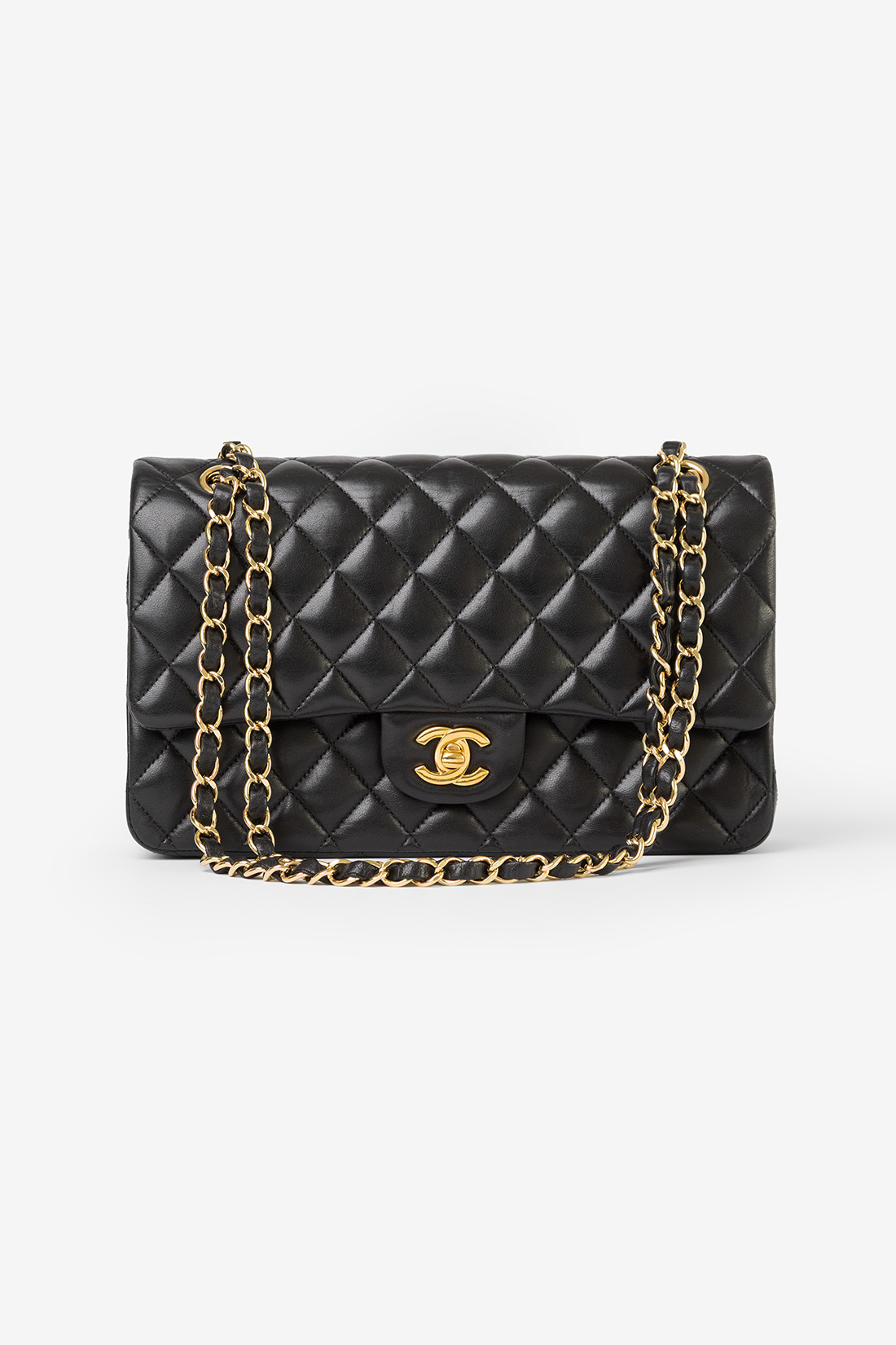 chanel classic double flap medium mint condition puffy