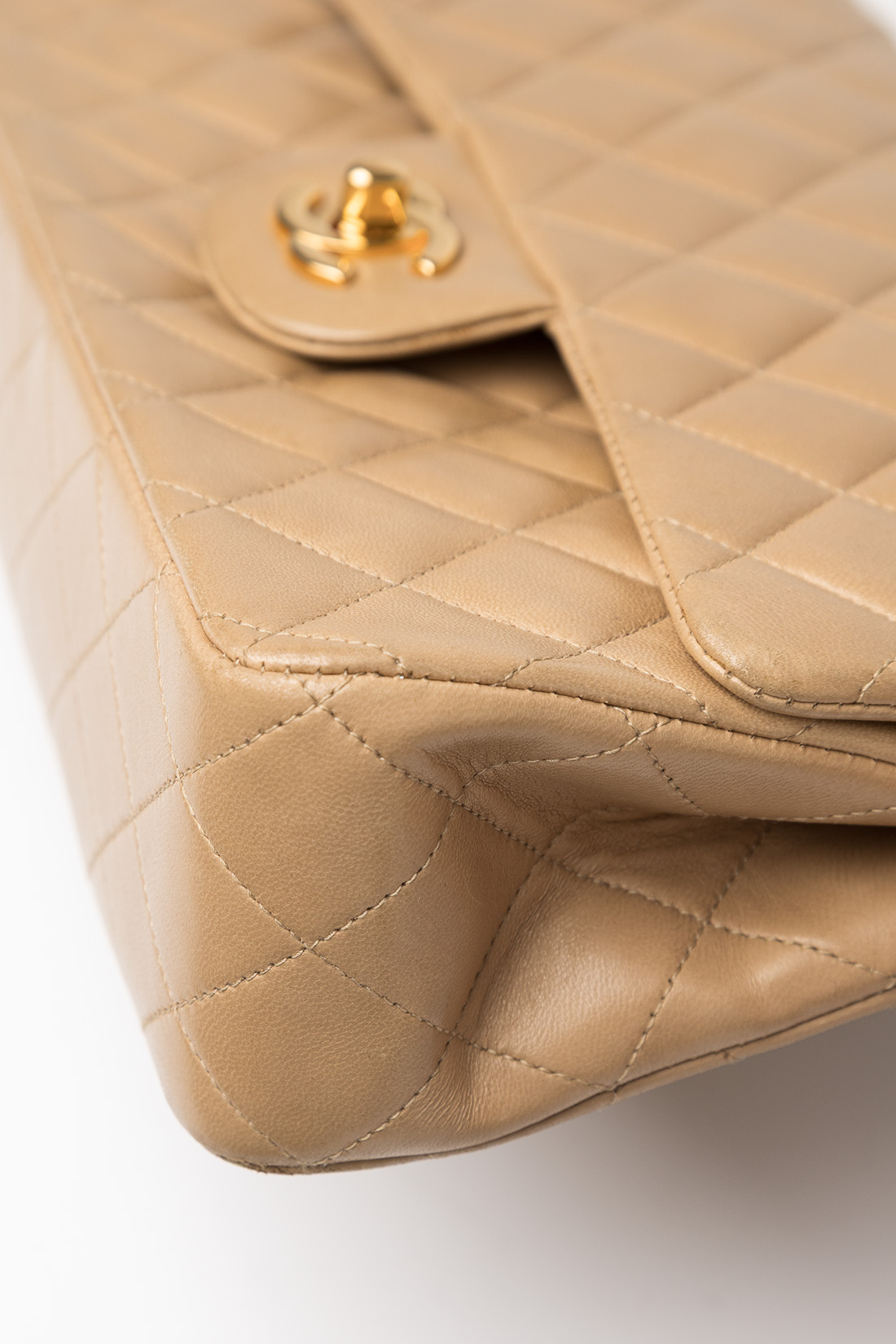 Chanel Classic Double Flap Medium Beige GHW - Bilde 10