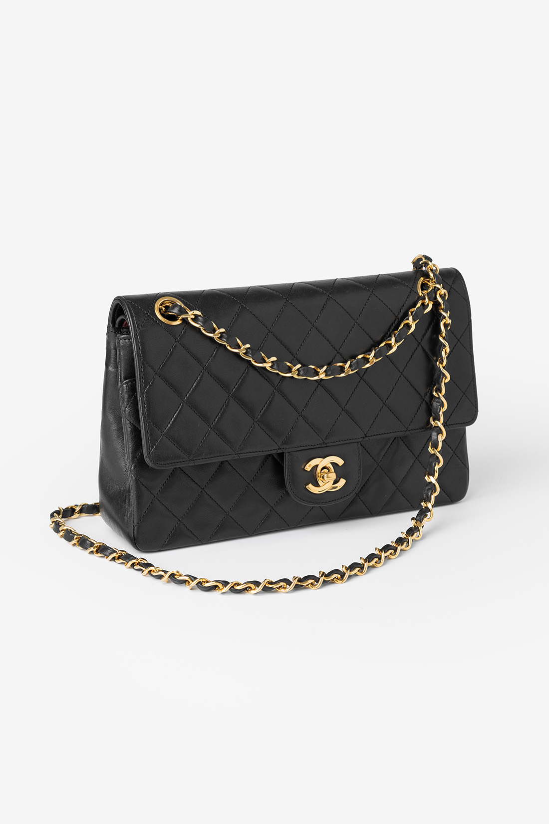 chanel classic medium ghw black