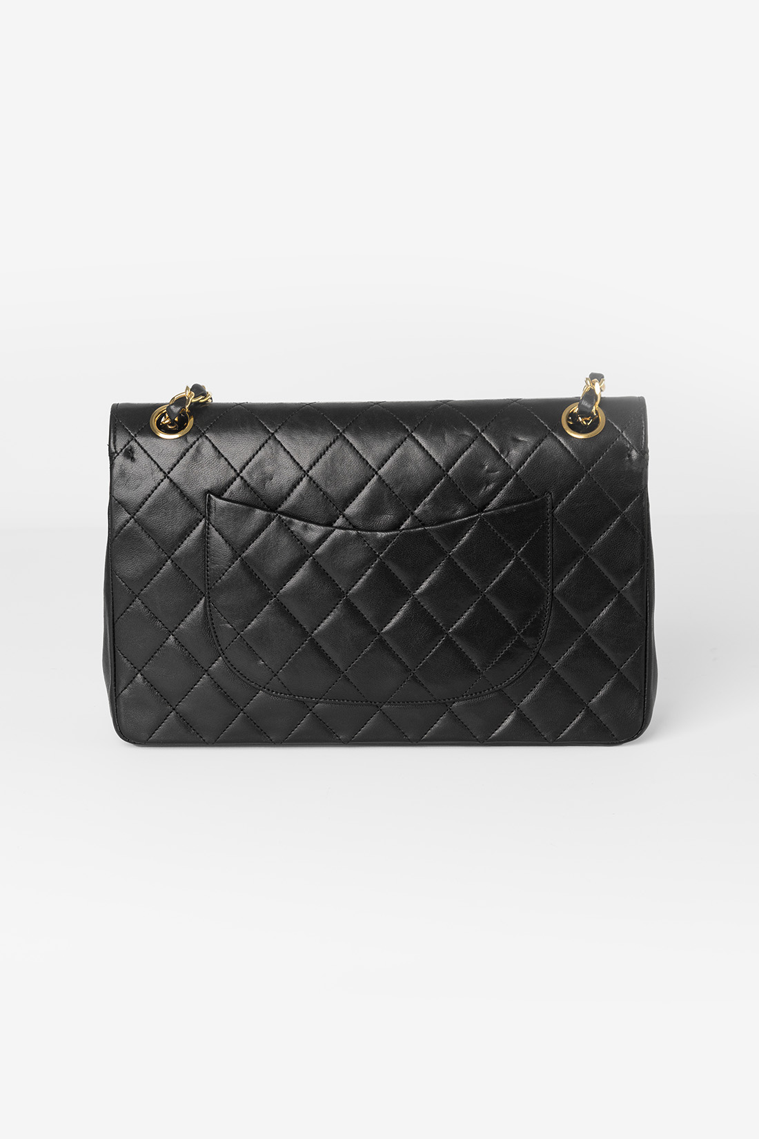 chanel vintage bag back pocket
