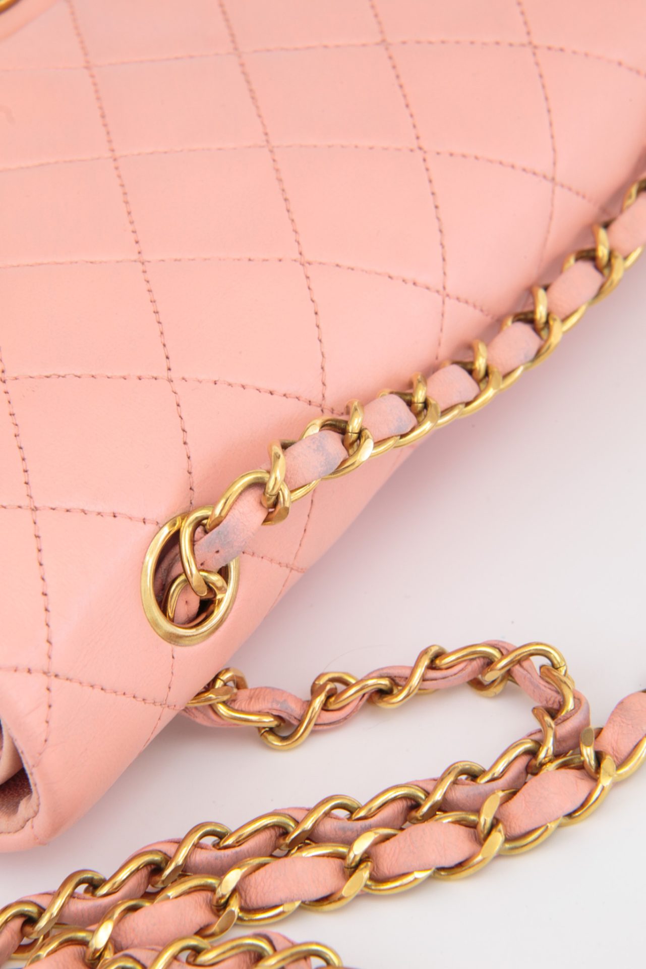 pink chanel bag repainted
