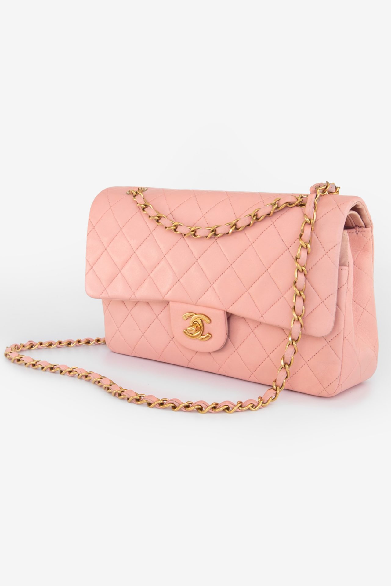 chanel classic double flap medium pink