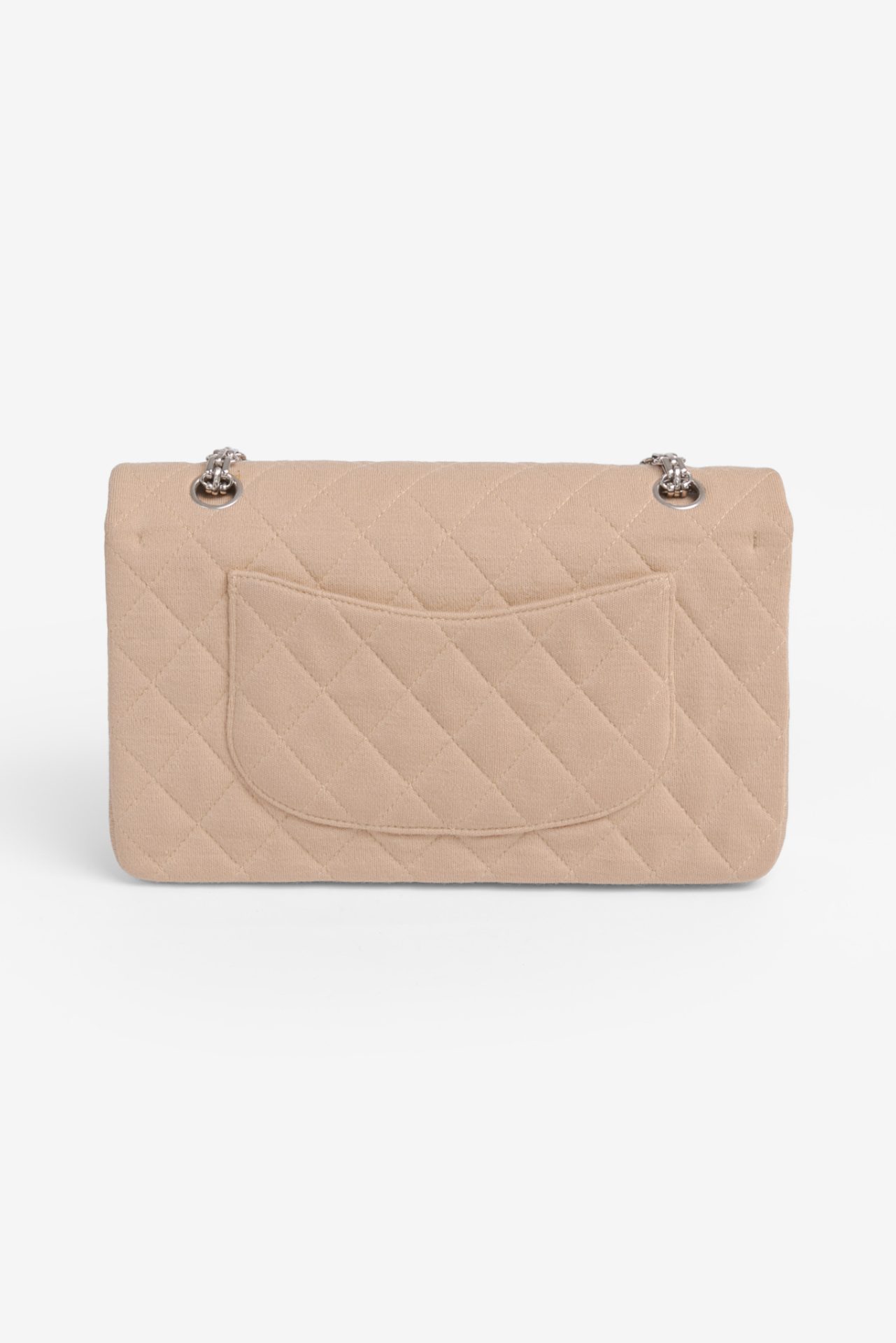 chanel classic double flap medium cotton jersey back pocket
