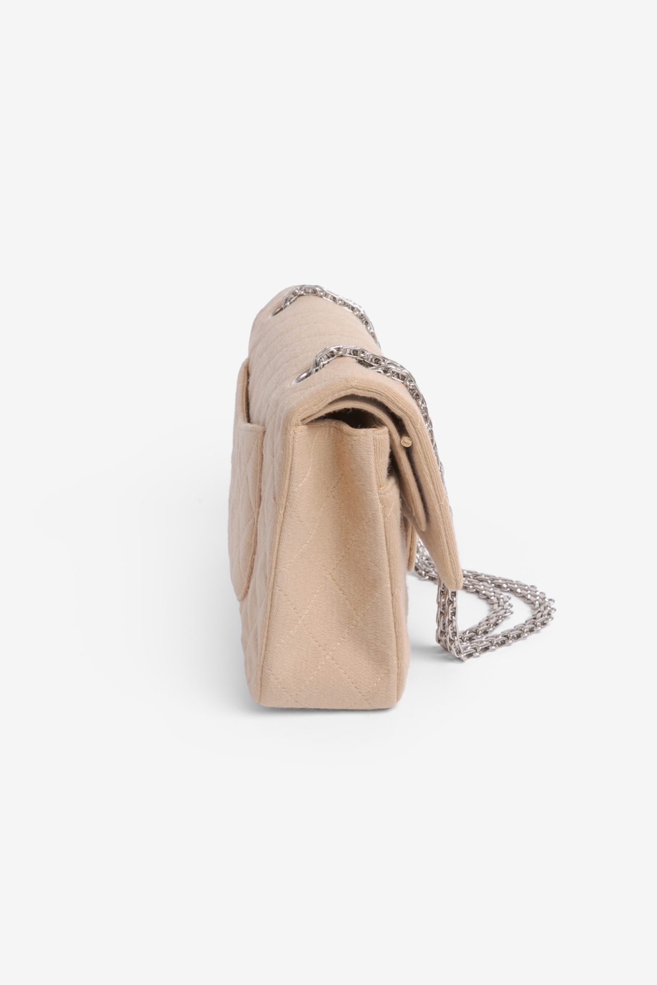 chanel cotton jersey bag side