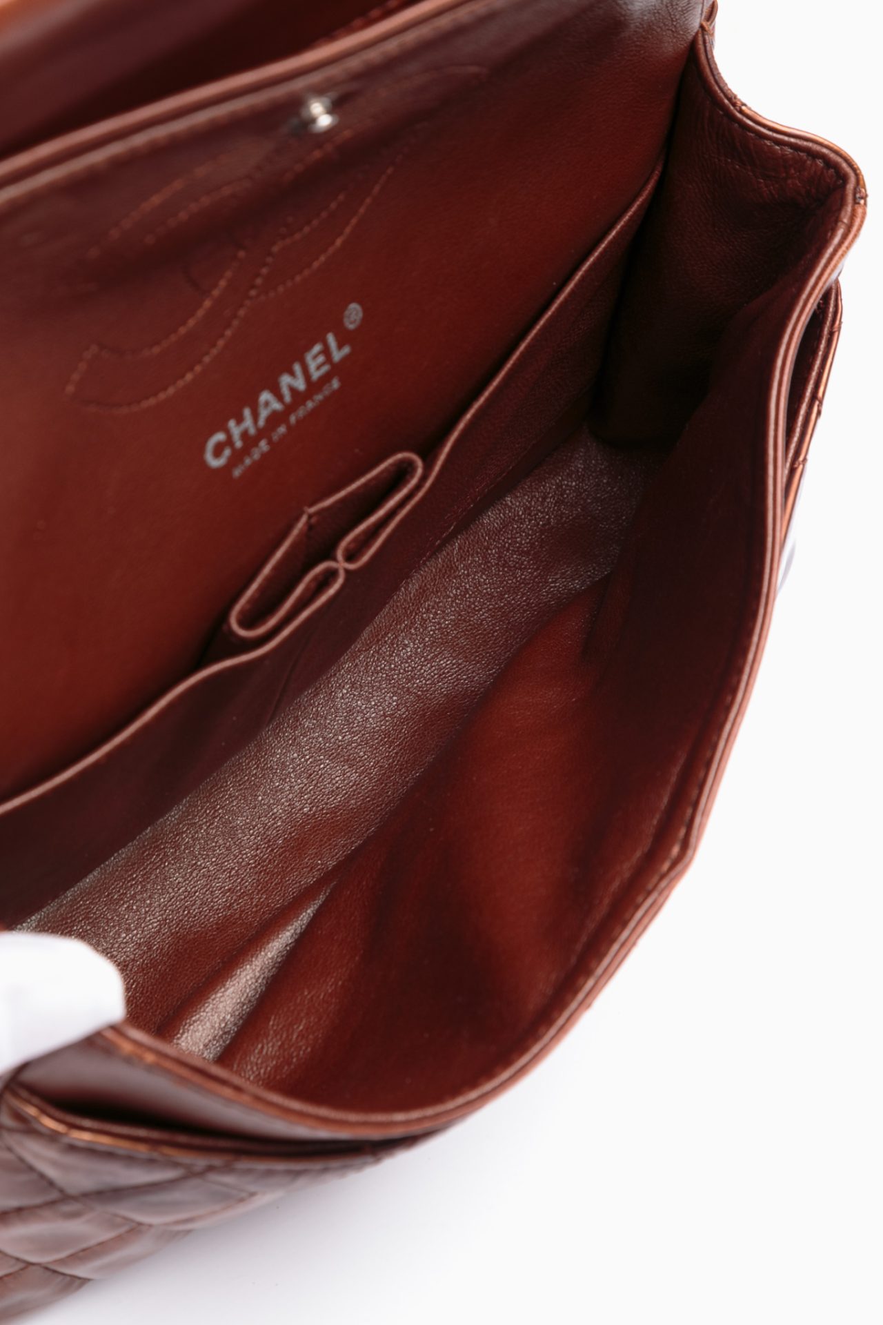 chanel classic brown inside