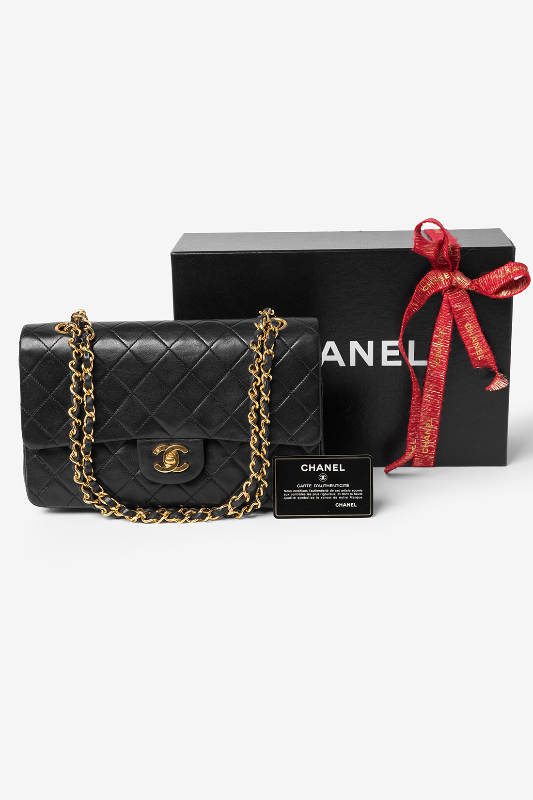 chanel classic double flap medium with box