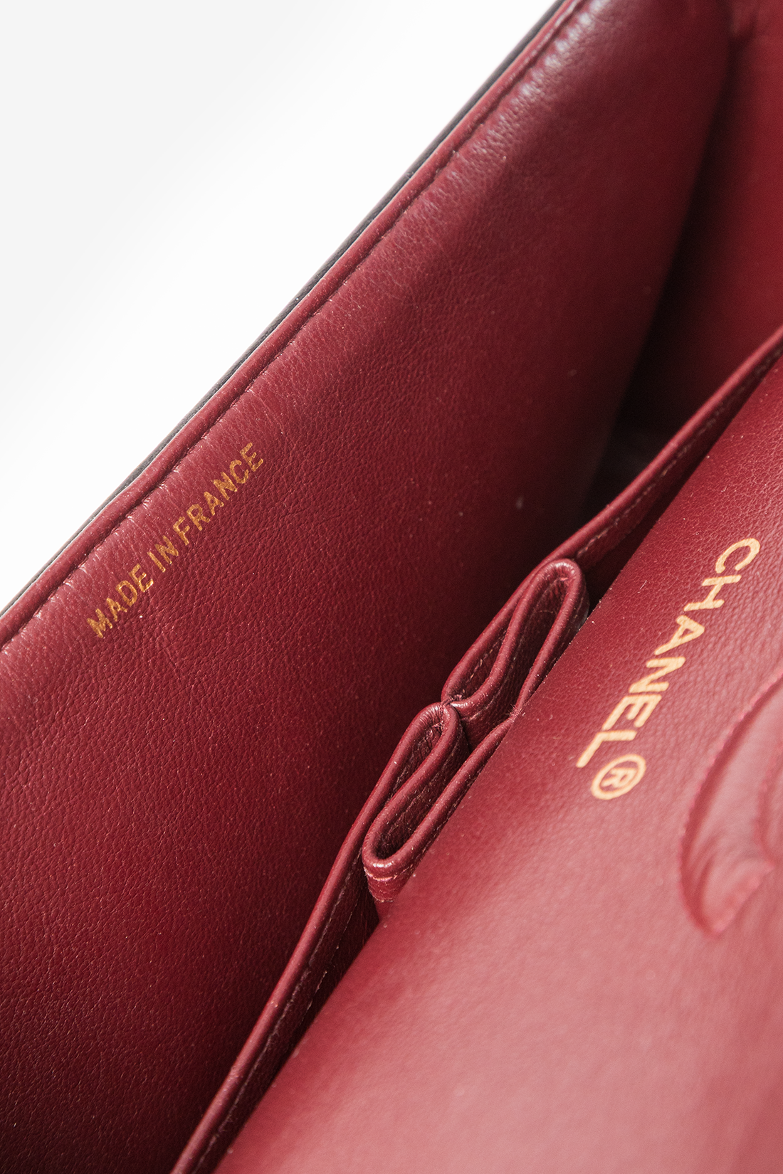 chanel stamps gold red relather