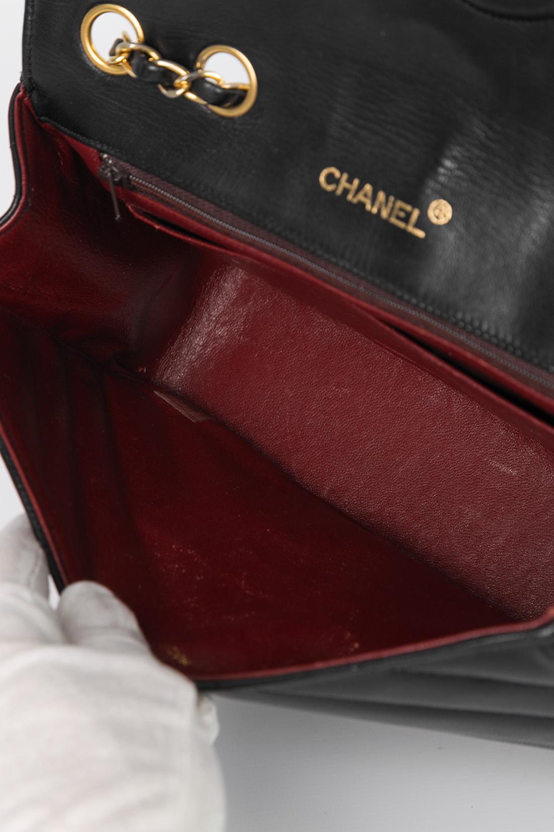 chanel interior vintage bag
