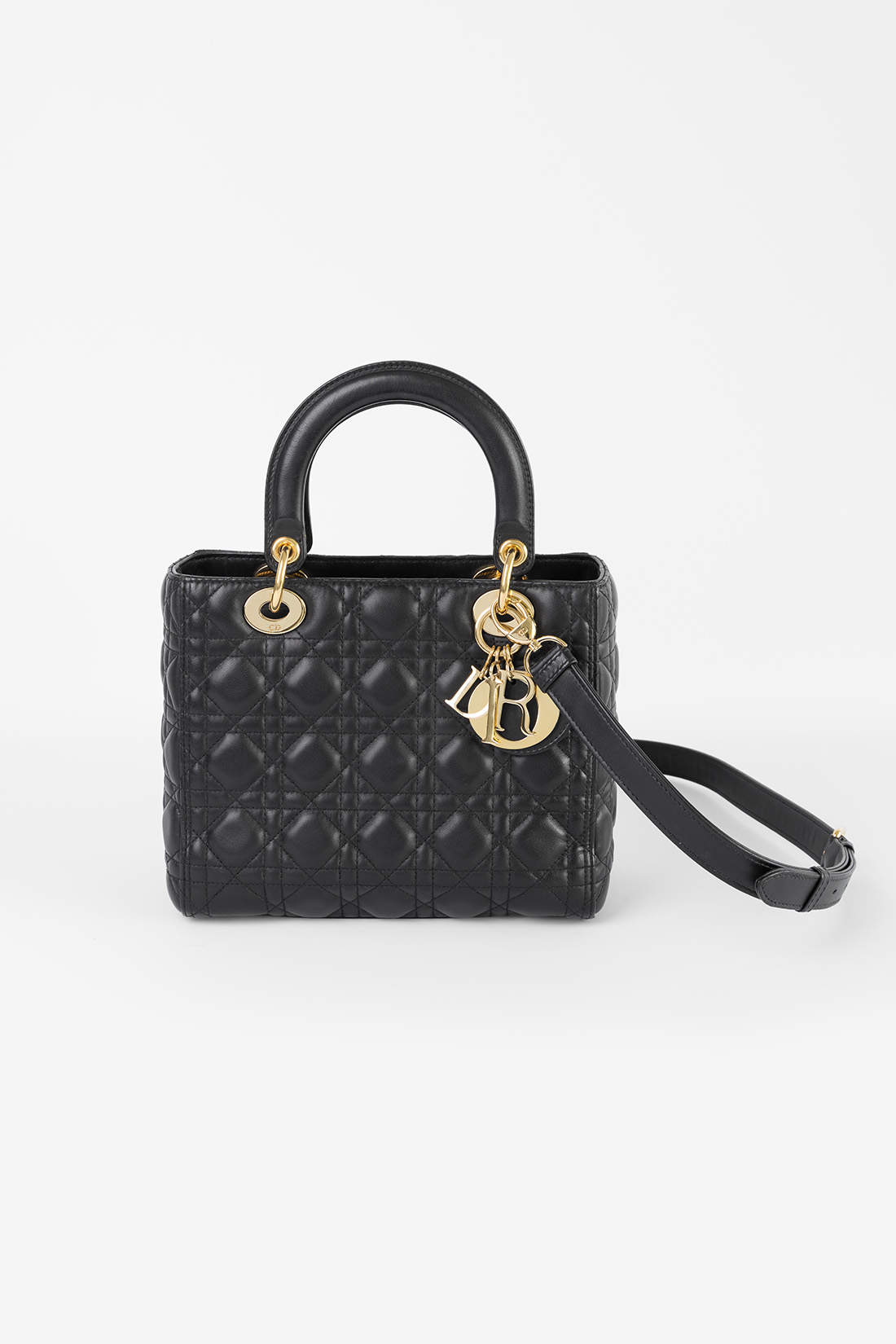 lady dior black ghw