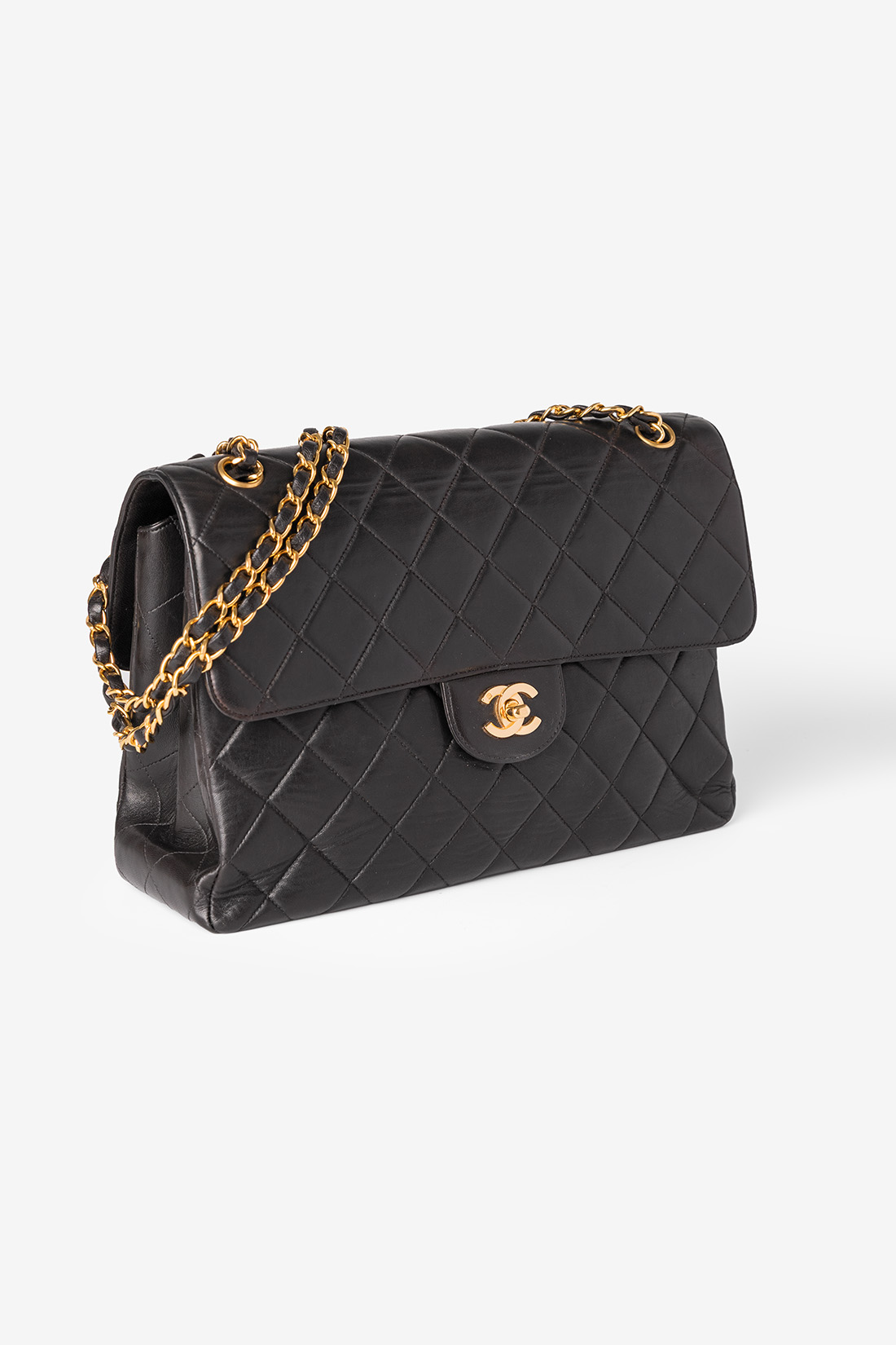 chanel double face lambskin black bag