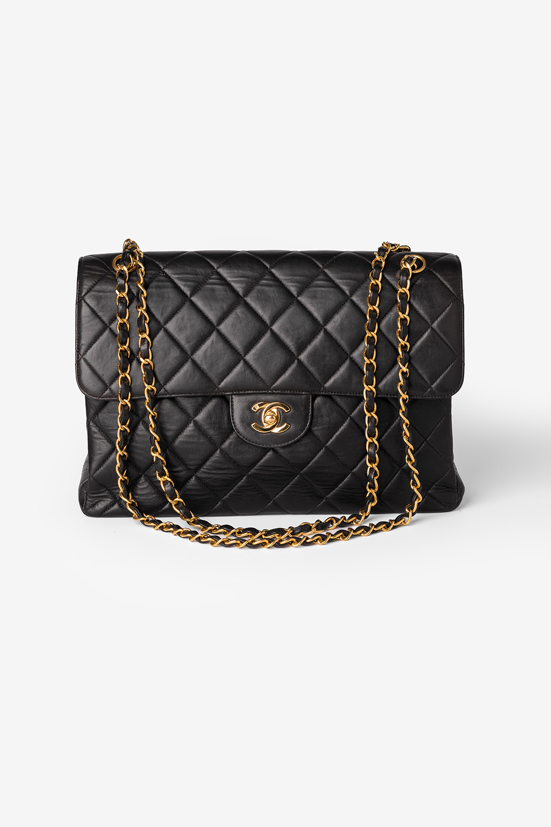 chanel double face vintage lambskin bag