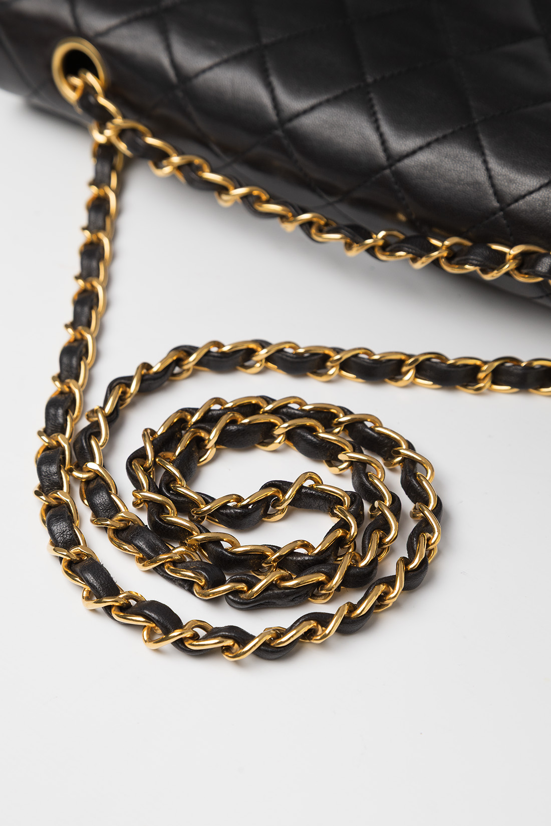 chanel vintage 24k gold chain