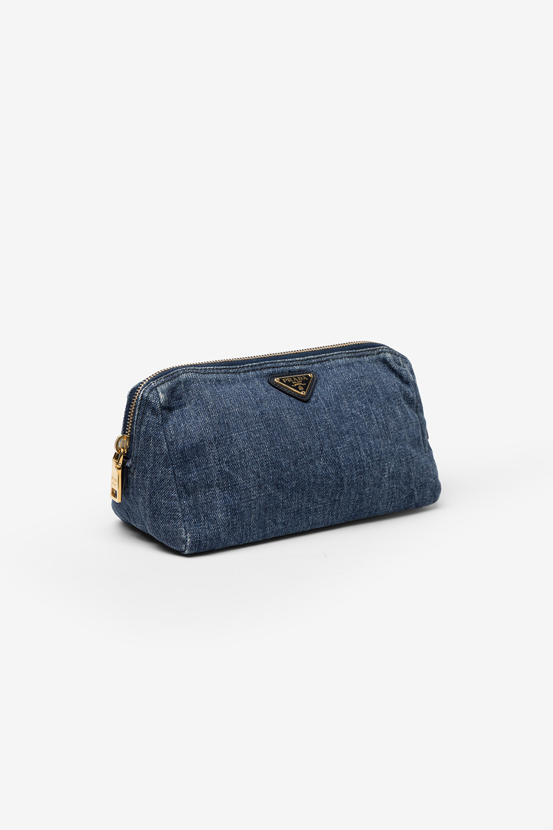 prada cosmetic pouch toiletry case denim