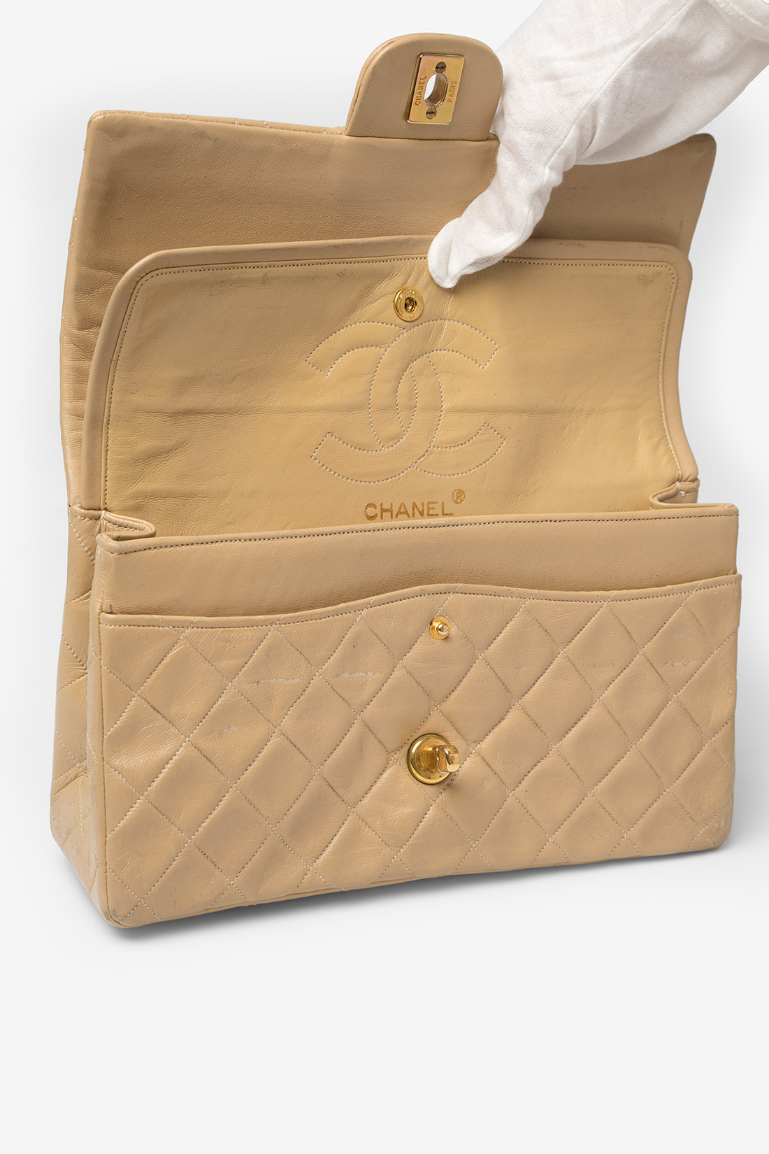 chanel bag open interior vintage