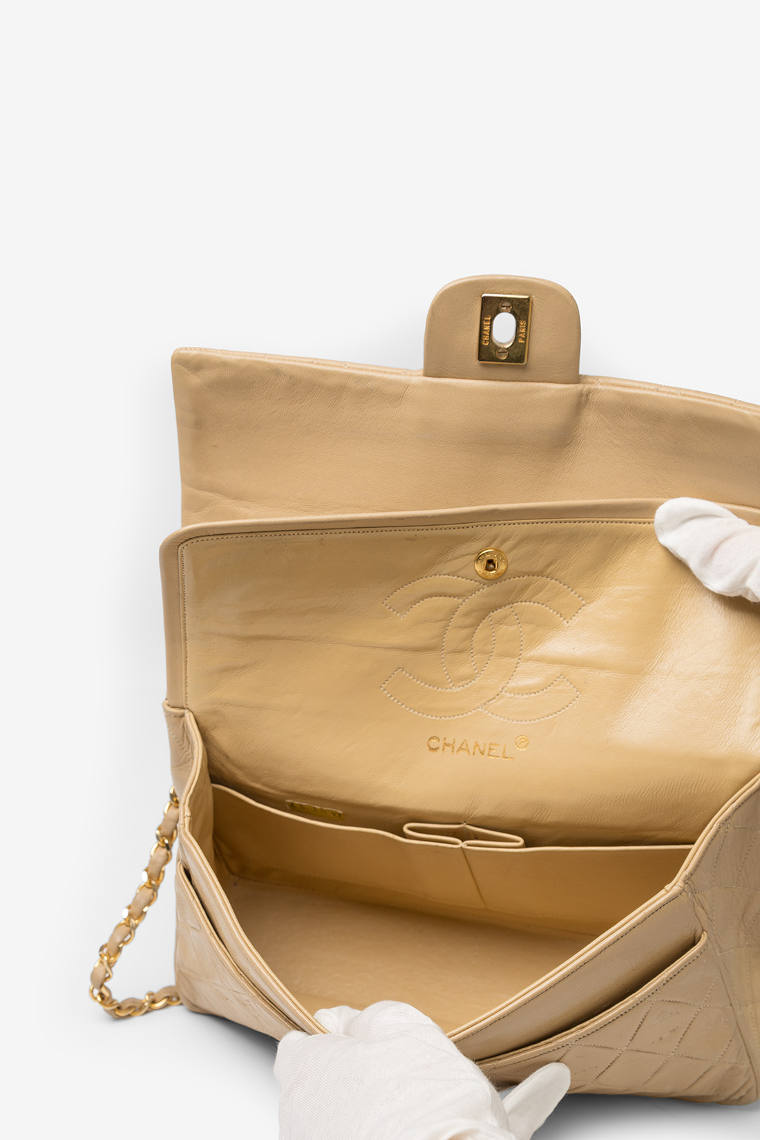 chanel bag open interior vintage