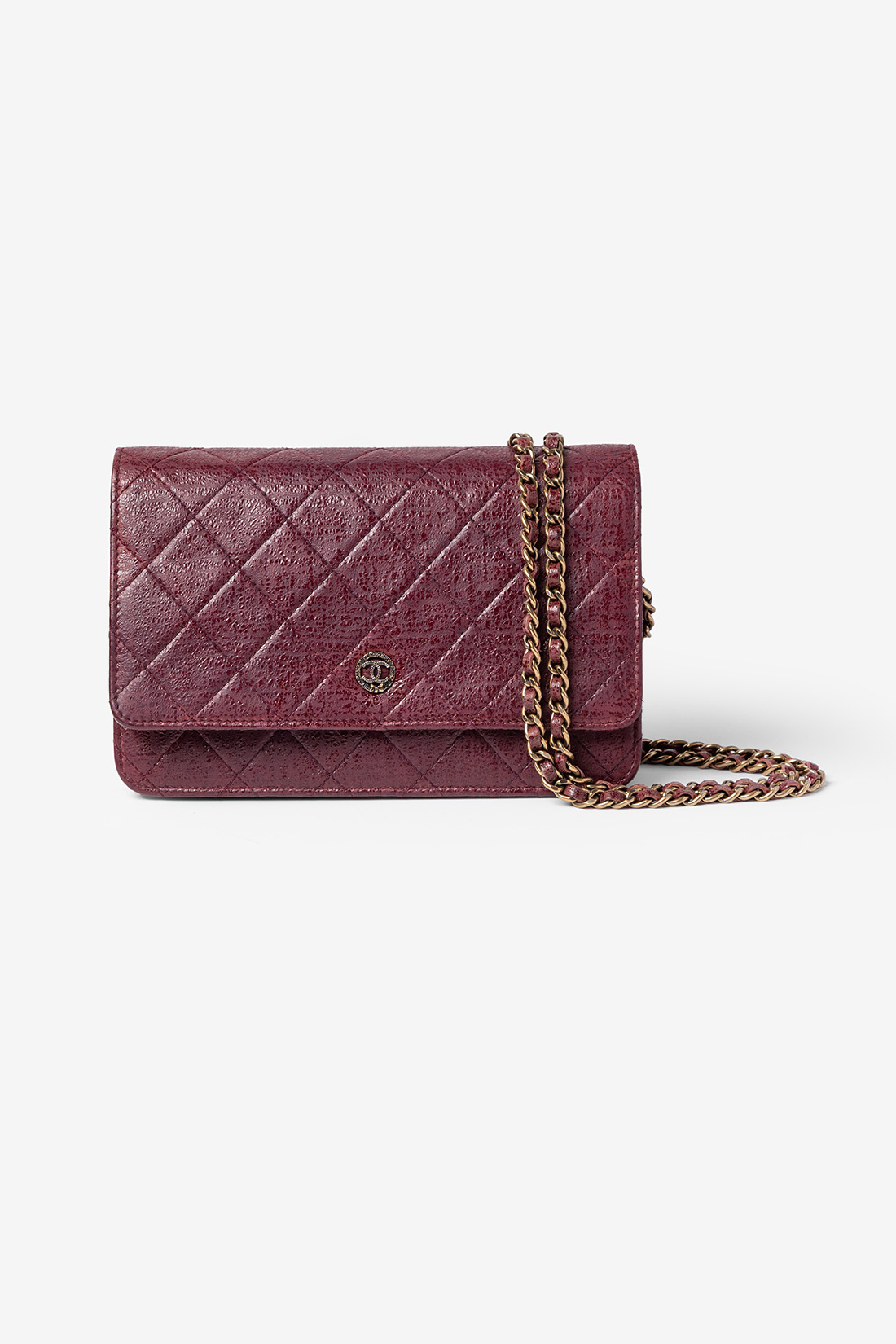 chanel woc burgundy iridescent