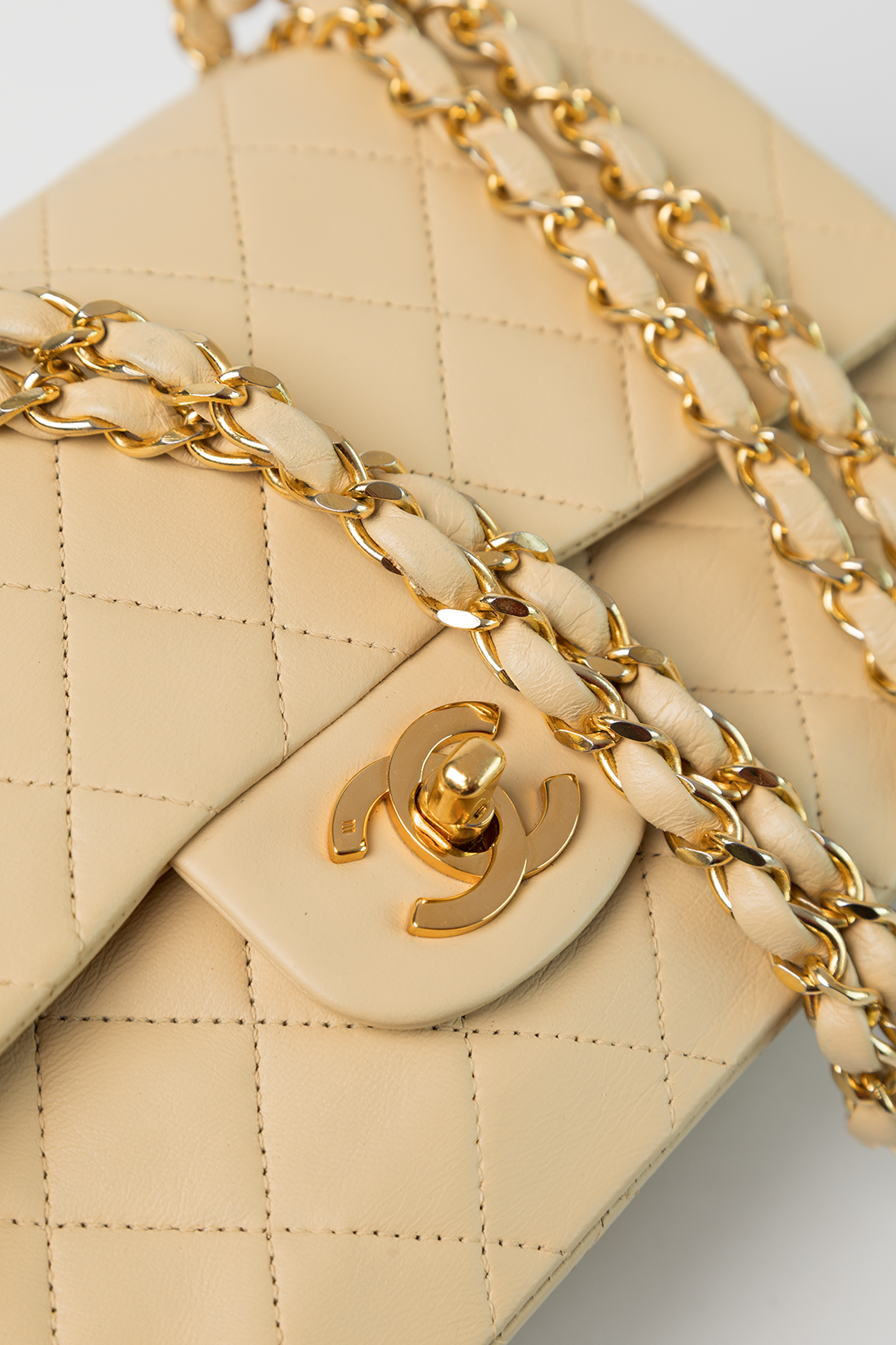 chanel 24k gold turnlock cc chain