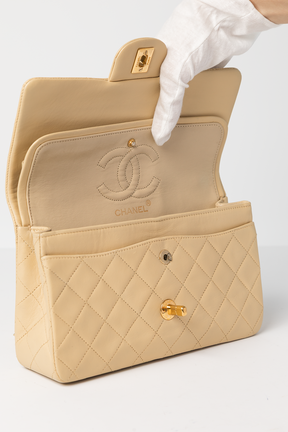 chanel bag open