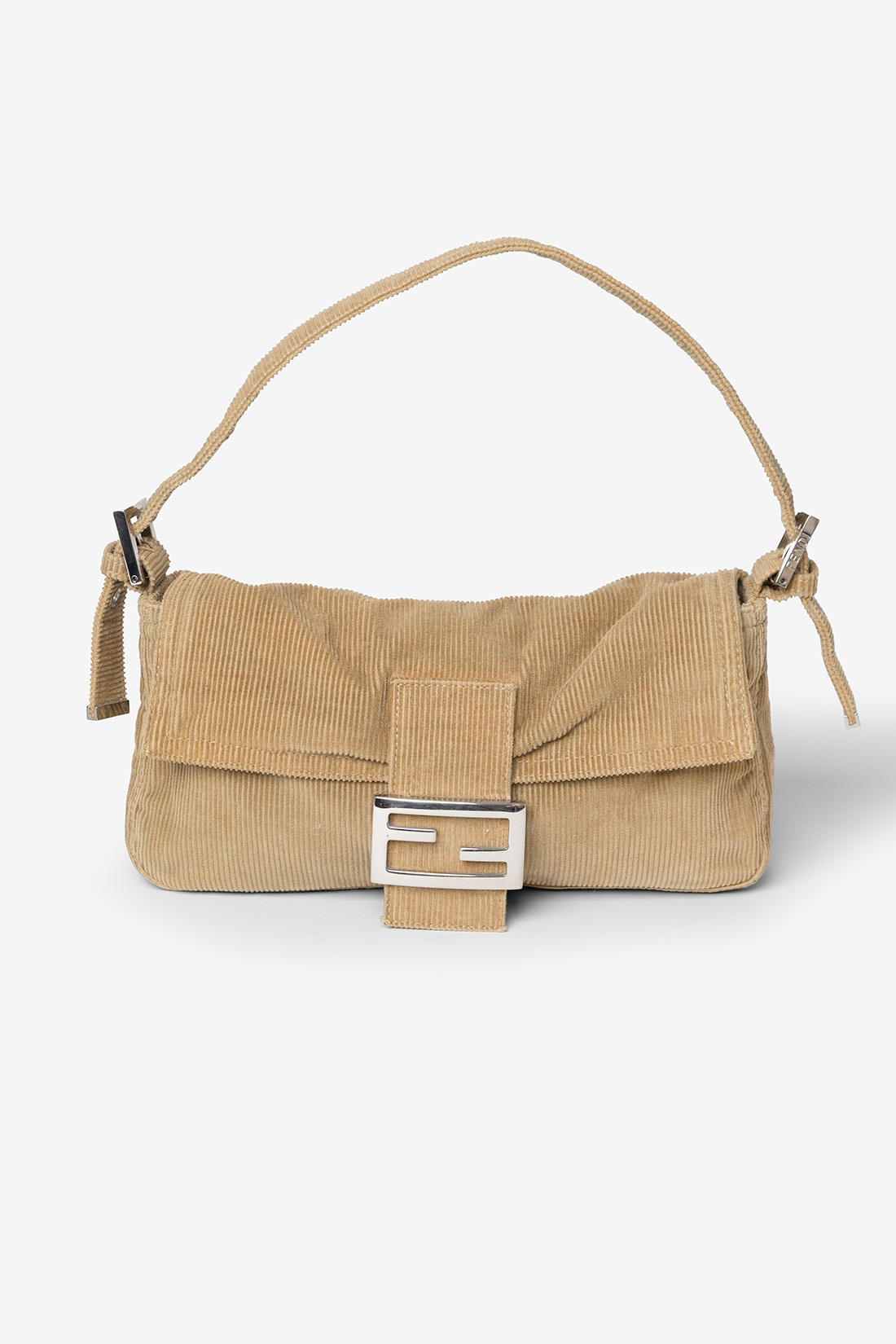fendi corduroy baguette brown